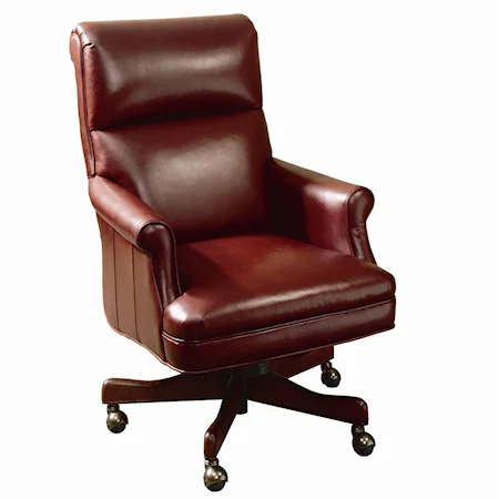 Baker Leather Executive Desk Chair